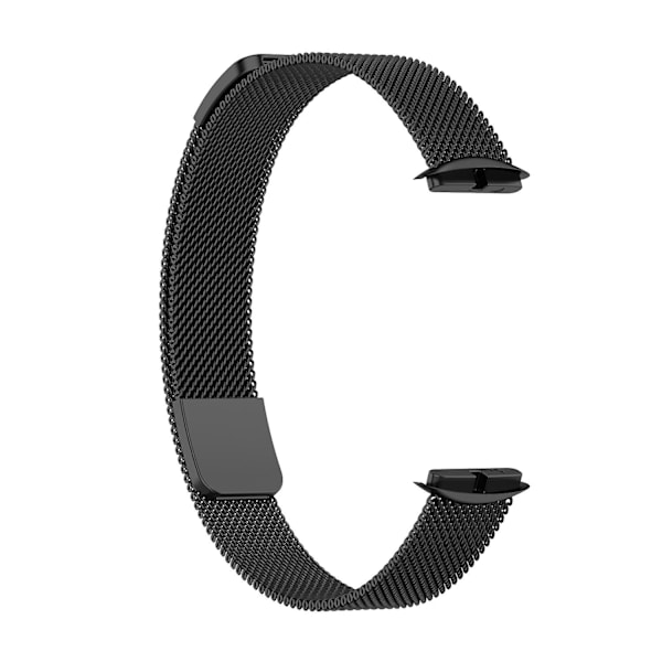 Musta Musta yhteensopiva Fitbit Luxe Special Edition metallisen kellonrannekkeen kanssa