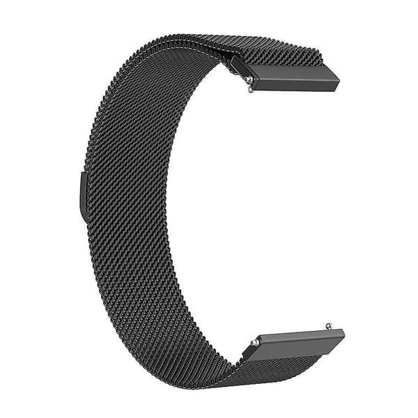 Sort Sort kompatibel med Honor Magic Watch 2 / Galaxy Active2 22mm Milan Rustfrit Stål Mesh Urrem