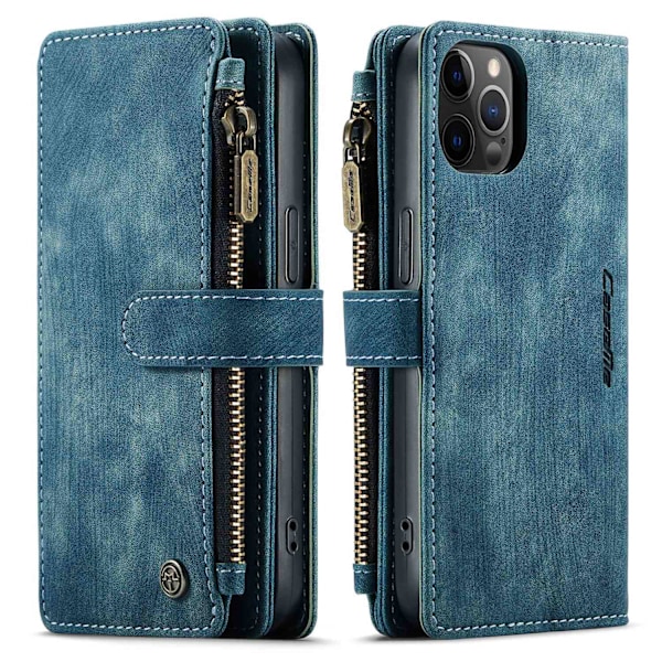 Etui til iPhone 13mini5.4 blå pung med kortholder Retro Flip pung med kortholder