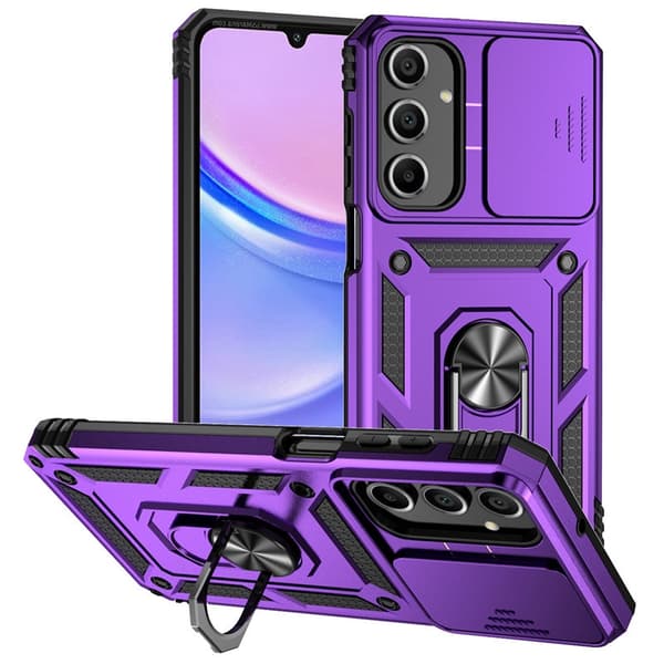Kotelo iPhone 13 Sergeants Sliding Window Ring Purple