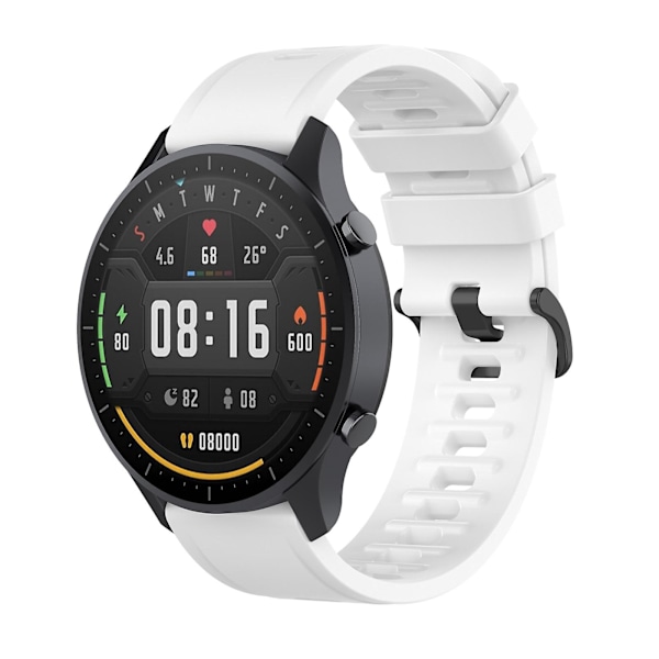 Hvit Hvit 22mm Silikon Klokkereim kompatibel med Xiaomi Watch Color