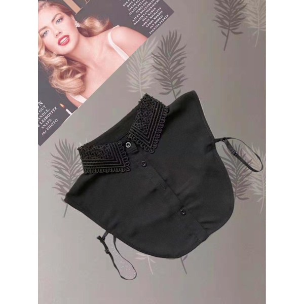 Dame falsk krage Avtakbar halv Trendy Klær Tilbehør Four bars collar black