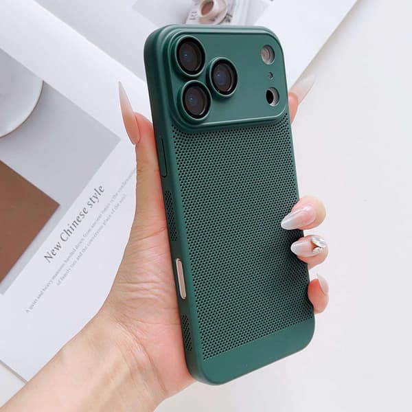 Etui til iPhone 14 Plus Skin Feel Lens Detail Ventileret Grøn