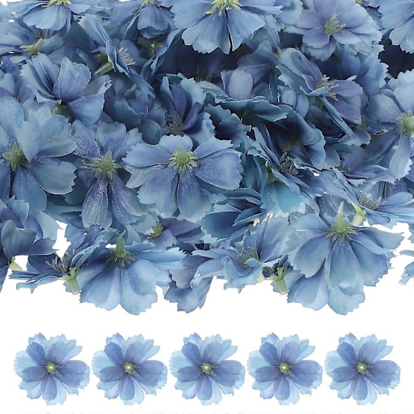 100 st DIY Plommonblommor Blomhuvud Hårnålstillverkningsmaterial Blomsterprydnad