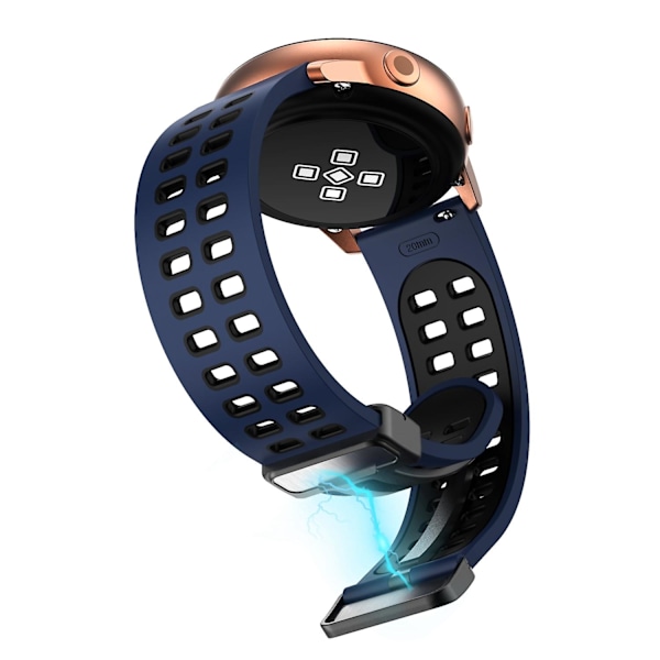 Vikbart Silverspänne Silikon Armbandsur 20mm
