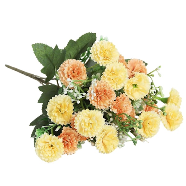 Konstgjord Nejlikbukett 20 Huvuden Realistisk Falsk Sidenblomma Bröllopsfest Light Coffee