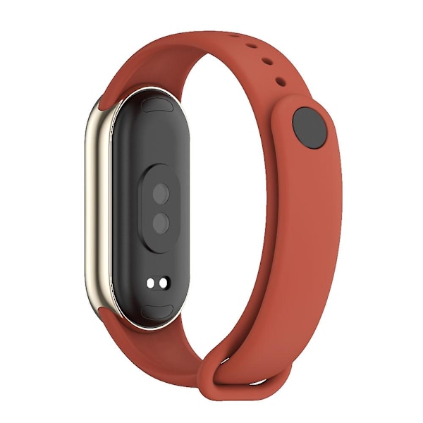 Oransje Oransje Mijobs Solid Farge Silikonrem kompatibel med Xiaomi Mi Band 8
