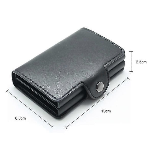 Dobbelt Tyverisikret Wallet RFID-NFC Sikker POP UP Kortholder Red Red- 12st Card