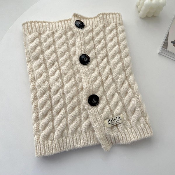Dame falsk krage Avtakbar halv Vinter Koreansk stil All-Ma Brown 34cm