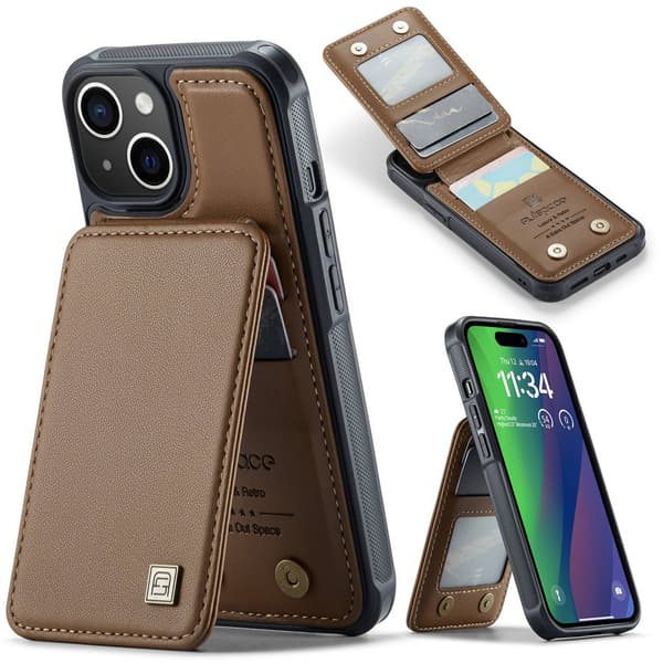Kotelo iPhone 16ProMax ruskea Flip