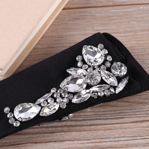 Dame falsk krage Avtakbar halv Avtakbar Hmade Rhineston Houndstooth