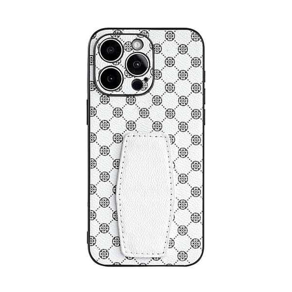 Fodral för iPhone 14 Vit Lyxig handledstextur lädertextur Helkropp