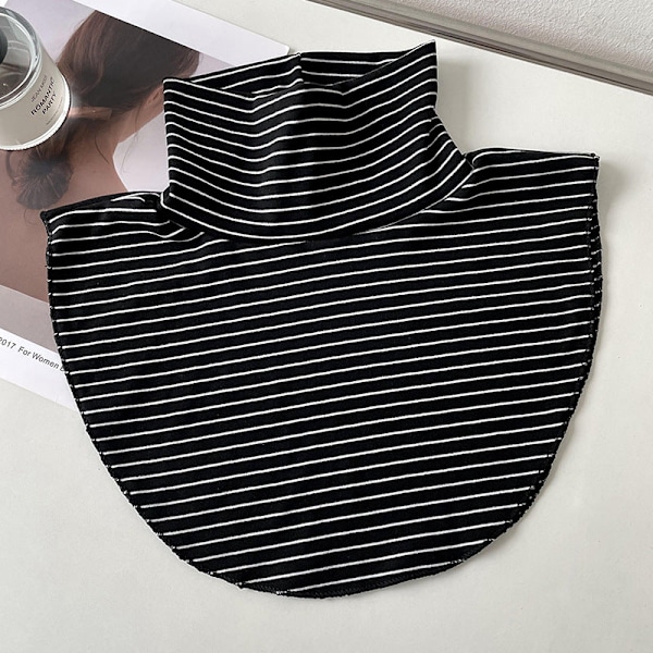 Dame falsk krage Avtakbar halv koreansk stil Inner Artifac Black stripes