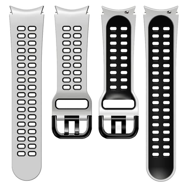 Sort Sort Silikone Urrem kompatibel med Samsung Galaxy Watch 4 44mm