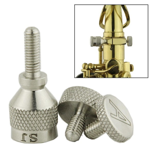 2x Sax Halsåtdragningsskruvar Saxofon Halsskruvar Instrumentdelar 4mm