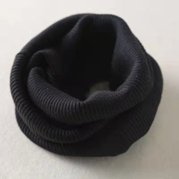 Naisten tekoviulus irrotettava puoli huivi miesten talvella paksuuntuva Black scarf