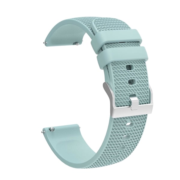 Smaragdgrön Smaragdgrön 20mm Gropar Silverspänne Silikon Klockarmband