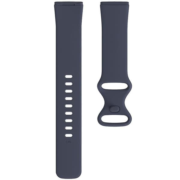 Blågrå Blågrå kompatibel med Fitbit Versa 3 / Sense silikone urrem, Størrelse: S Størrelse: S