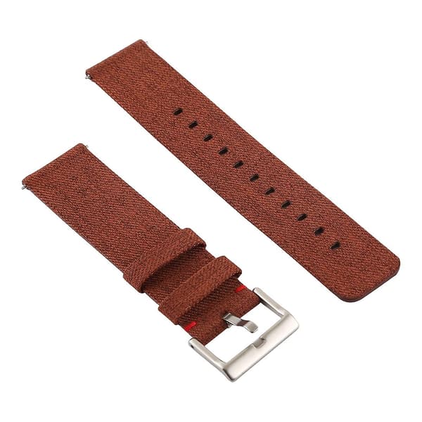 Brun Anvas Armband kompatibelt med Fitbit Versa / Versa 2
