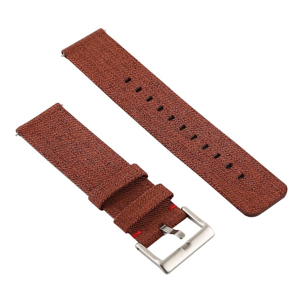 Brun Brun Anvas håndleddsrem kompatibel med Fitbit Versa / Versa 2