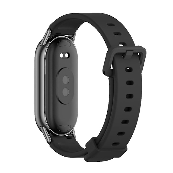 Sort Sort Mijobs Silikone Åndbar Urrem kompatibel med Xiaomi Mi Band 8
