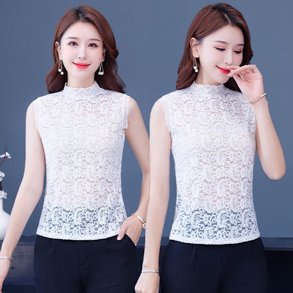 Dame falsk krage Høst Blonde Camisole Undertøy Beau Trendy Rose white【 26086]] M47-55kg
