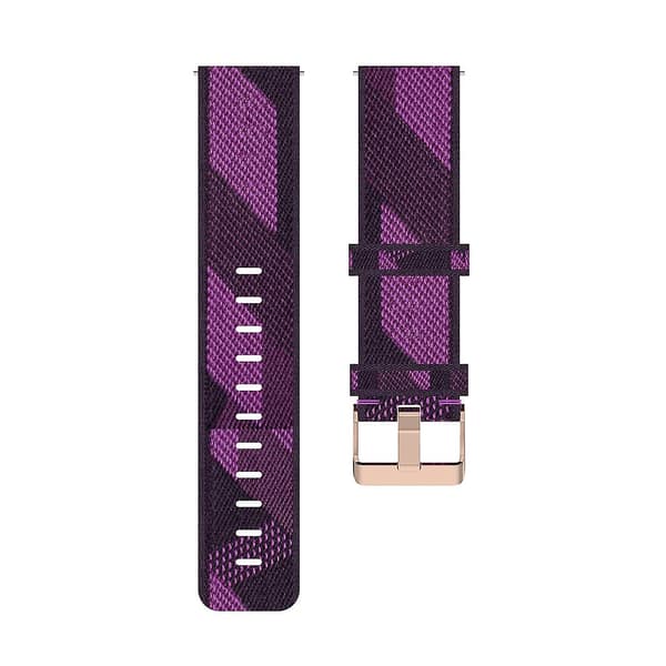 Lilla Lilla Stripe Weave Nylon Armbånd kompatibelt med Fitbit Versa 2, Fitbit Versa, Fitbit Versa Lite, Fitbit Blaze