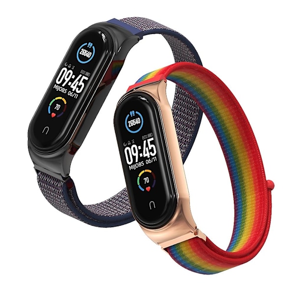 Midnattsblå Midnattsblå kompatibel med Xiaomi Mi Band 6 / 5 / 4 / 3 Nylon Armband