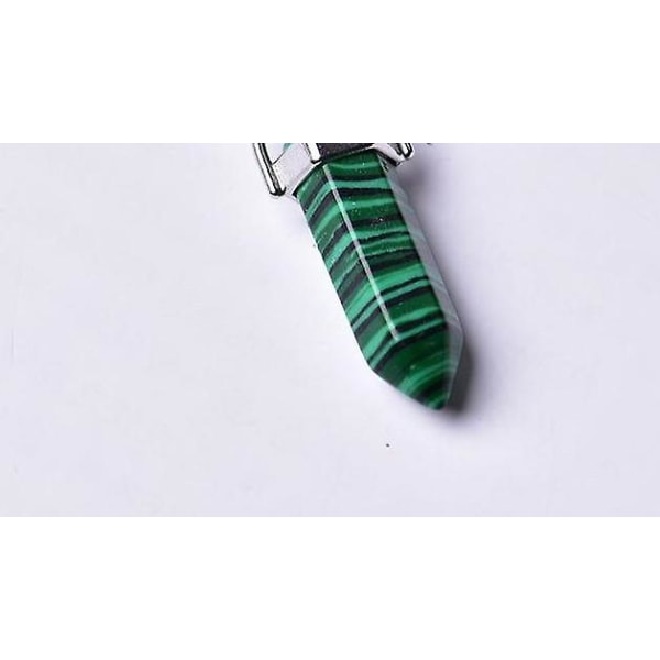 Natural Crystal Ametist Mineral Stone Pendant - Crystal Point Pendant Malachite