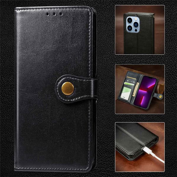 Etui til iPhone 16 Pro Max sort Flip business