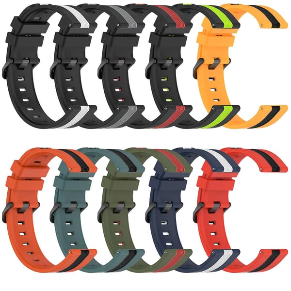 Blå Hvid Blå Hvid Silikone Urrem kompatibel med Xiaomi Mi Watch S1 Active