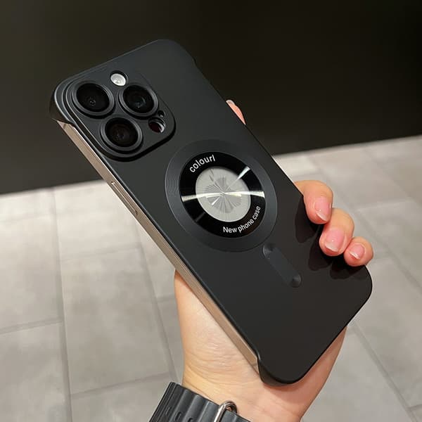 Etui til iPhone 13 Pro Magnetisk Linsedetalj Slank Profil Svart