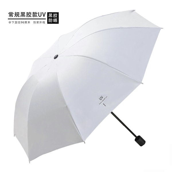 Moderigtig Bærbar Foldbar Automatisk Paraply Anti UV Regn Sol Paraply Vindtæt Kvinder Mænd Børn Parasol Paraply hand movement white