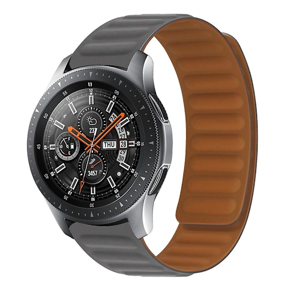 Grå Grå Silikone Magnetisk Rem kompatibel med Huawei Watch Gt 3 46mm