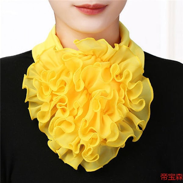 Dame falsk krave Aftagelig halv butterfly ensfarvet Bana F Scarf No. 3 Default