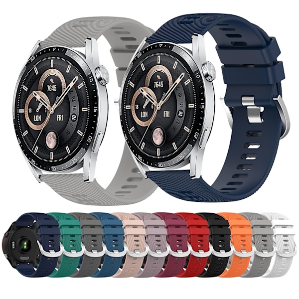 Blød silikone urrem kompatibel med Huawei Watch Gt3 Pro 46mm