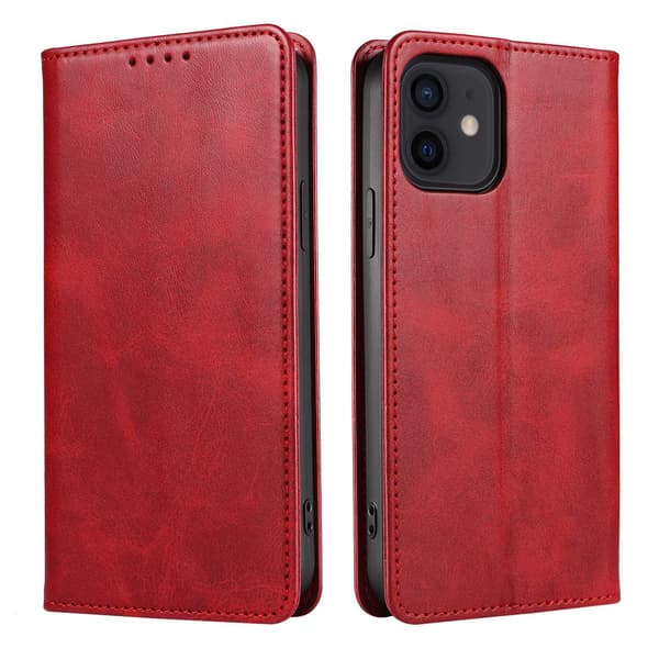 Etui til iPhone 13 rød Magnetisk Lommebok med Kortholder Flip