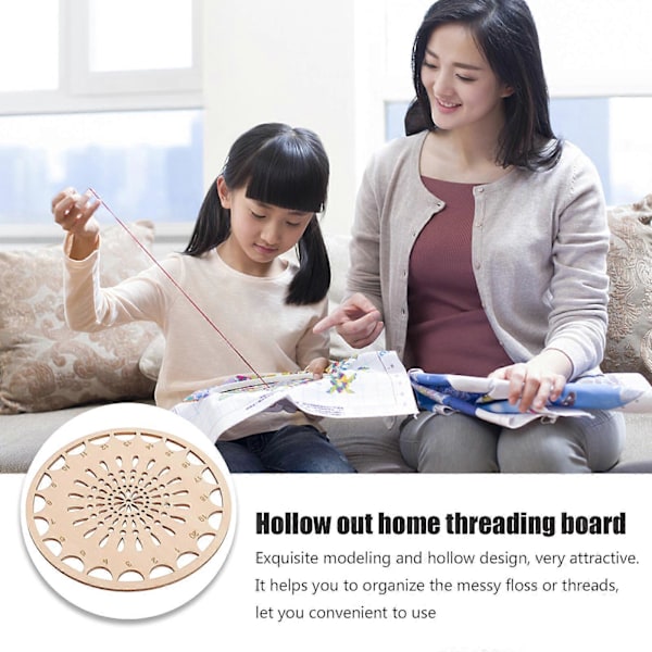 Broderitrådholder i tre - Stingplate