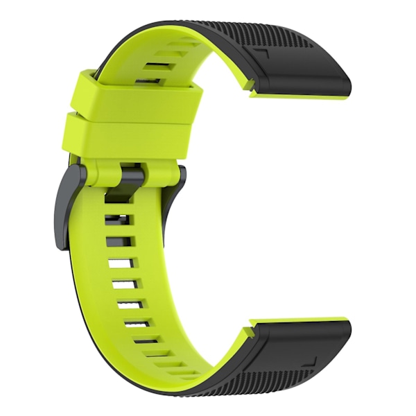 Svart Limegrön Svart Limegrön Silikon Armbandsrem kompatibel med Garmin Fenix 7