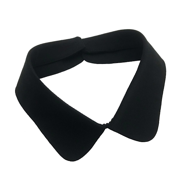 Lös krage för kvinnor Avtagbar halv All-Matching Avtagbar Pe Black pointed collar