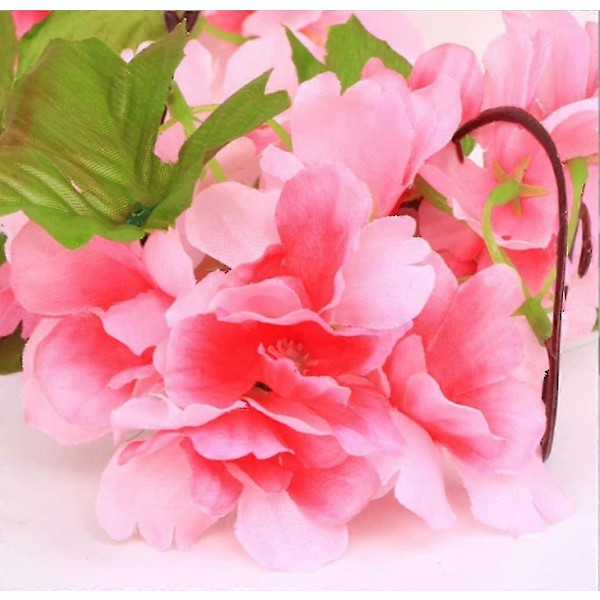 2-pack Falska Körsbärsrankor Blommor Växt Konstgjord Murgröna Hängande Grönt Blad Sidenkrans Bröllop Konst Dekor (blå)