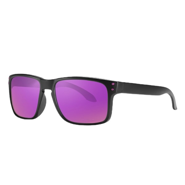 Polariserade solglasögon Utrikeshandel Sportsolglasögon Utomhusfiske Cykling Körbox Black Frame purple membrane