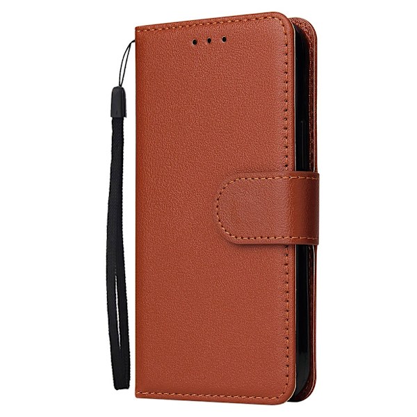 Etui til iPhone 13 Lysebrun fotoramme slot Wallet med kortholder Flip Plain
