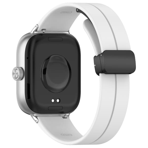 Vit Vit Magnetiskt Spänne Silikonarmband kompatibelt med Redmi Watch 4