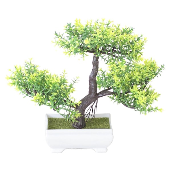 Konstgjorda Växter Bonsai Litet Träd Kruka Falska Växter Blommor Krukväxter Faux Bonsai För Hem Rum Bord Ho
