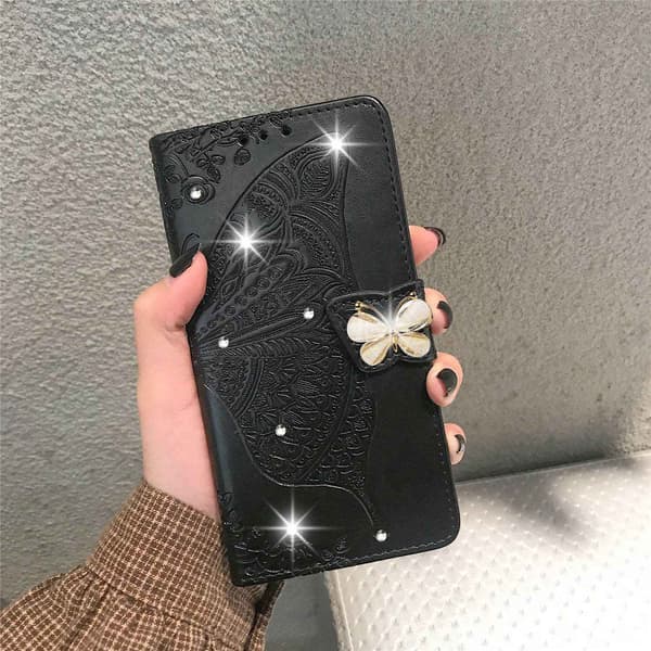 Etui til iPhone 16 Pro Max sort Flip Magnetisk