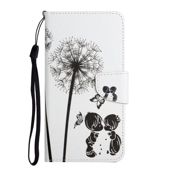 Etui til iPhone 13 mini Mælkebøtte Malet Print Flip Wallet med Kortholder