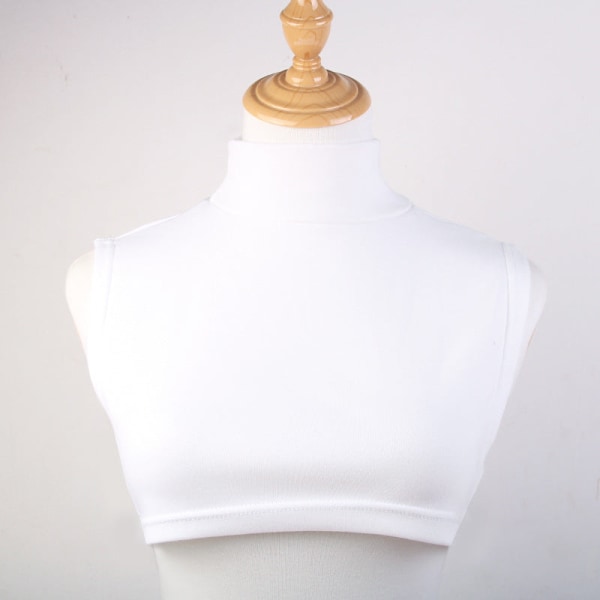 Dame falsk krage Avtakbar halv Half Turtleneck Menn All-Ma White Ordinary thin