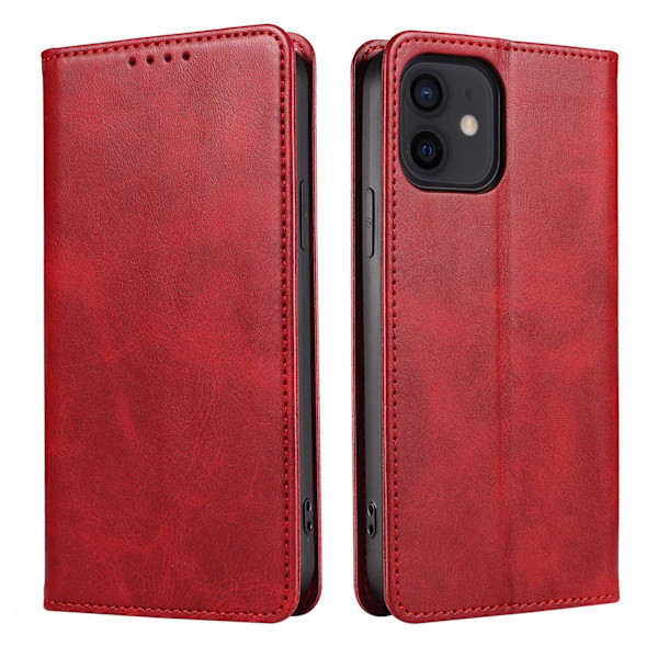 Punainen magneettinen lompakkokotelo korttipidikkeellä iPhone 16 Plus -puhelimelle