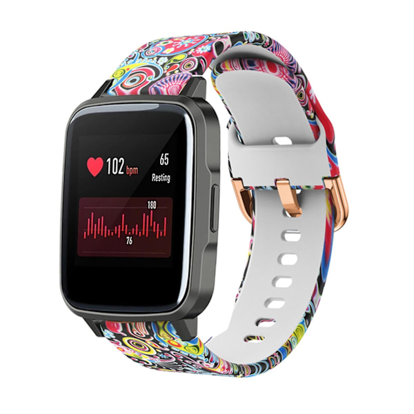 Färgglada maneter Färgglada maneter kompatibel med Xiaomi Haylou Ls01 Silikonarmband med tryck